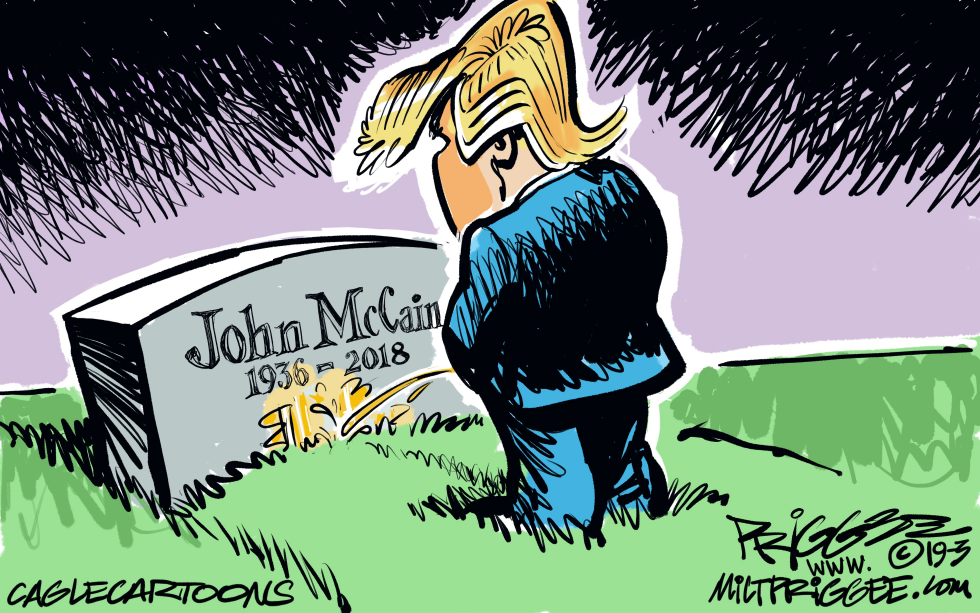  GENERAL BONE SPURS SALUTING by Milt Priggee