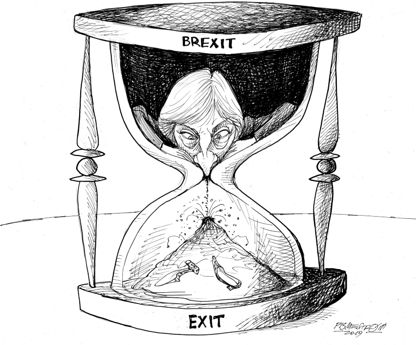 Theresa May in Hourglass