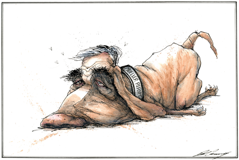 Robert Mueller as a baffed-out Bloodhound
