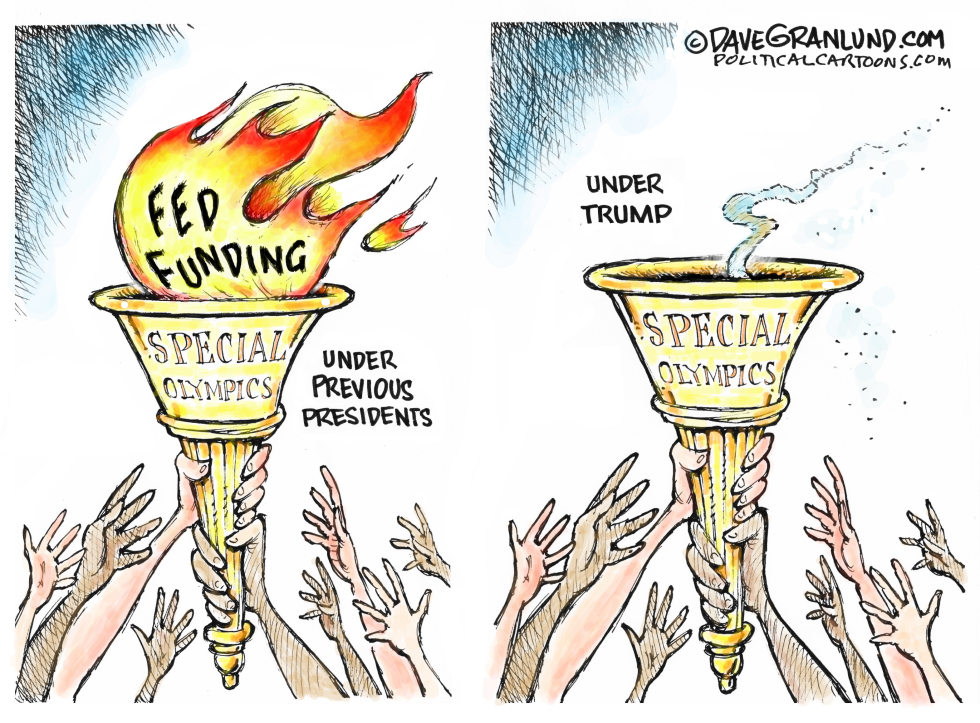  SPECIAL OLYMPICS FUNDING CUT by Dave Granlund