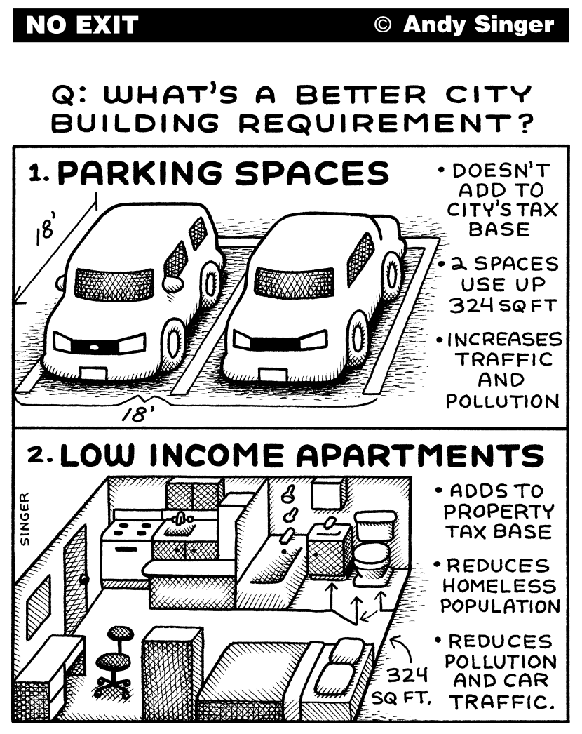 Parking Mandates vs Low-Income Housing in City Zoning Rules