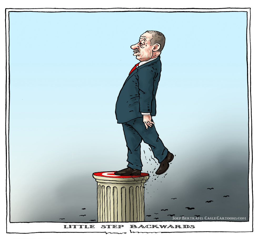  ERDOGAN TAKES A STEP BACKWARDS by Joep Bertrams