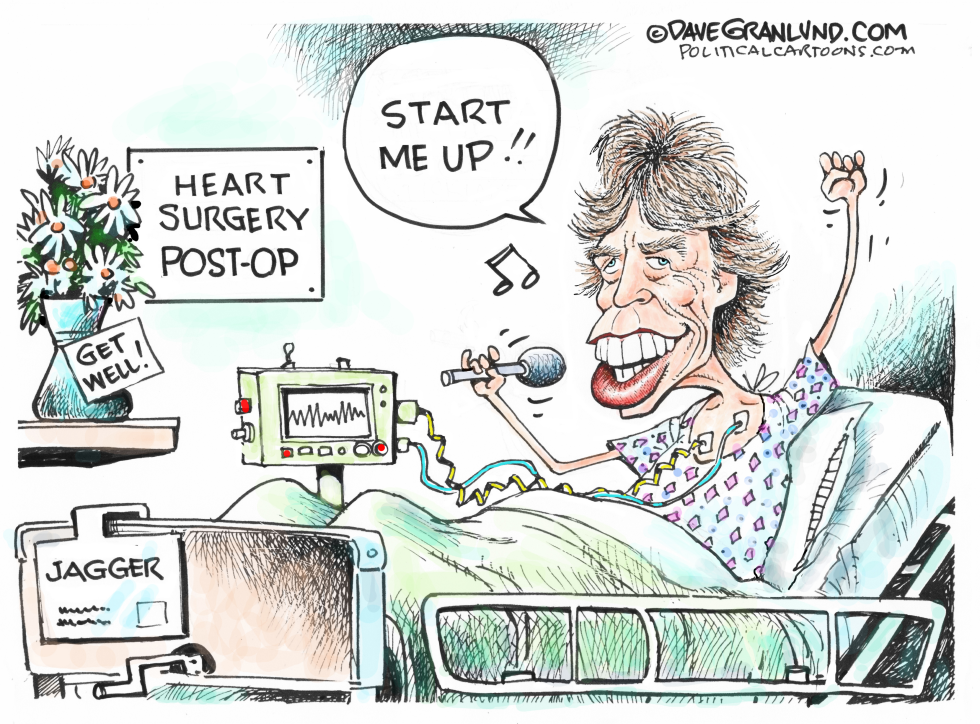  MICK JAGGER HEART SURGERY by Dave Granlund