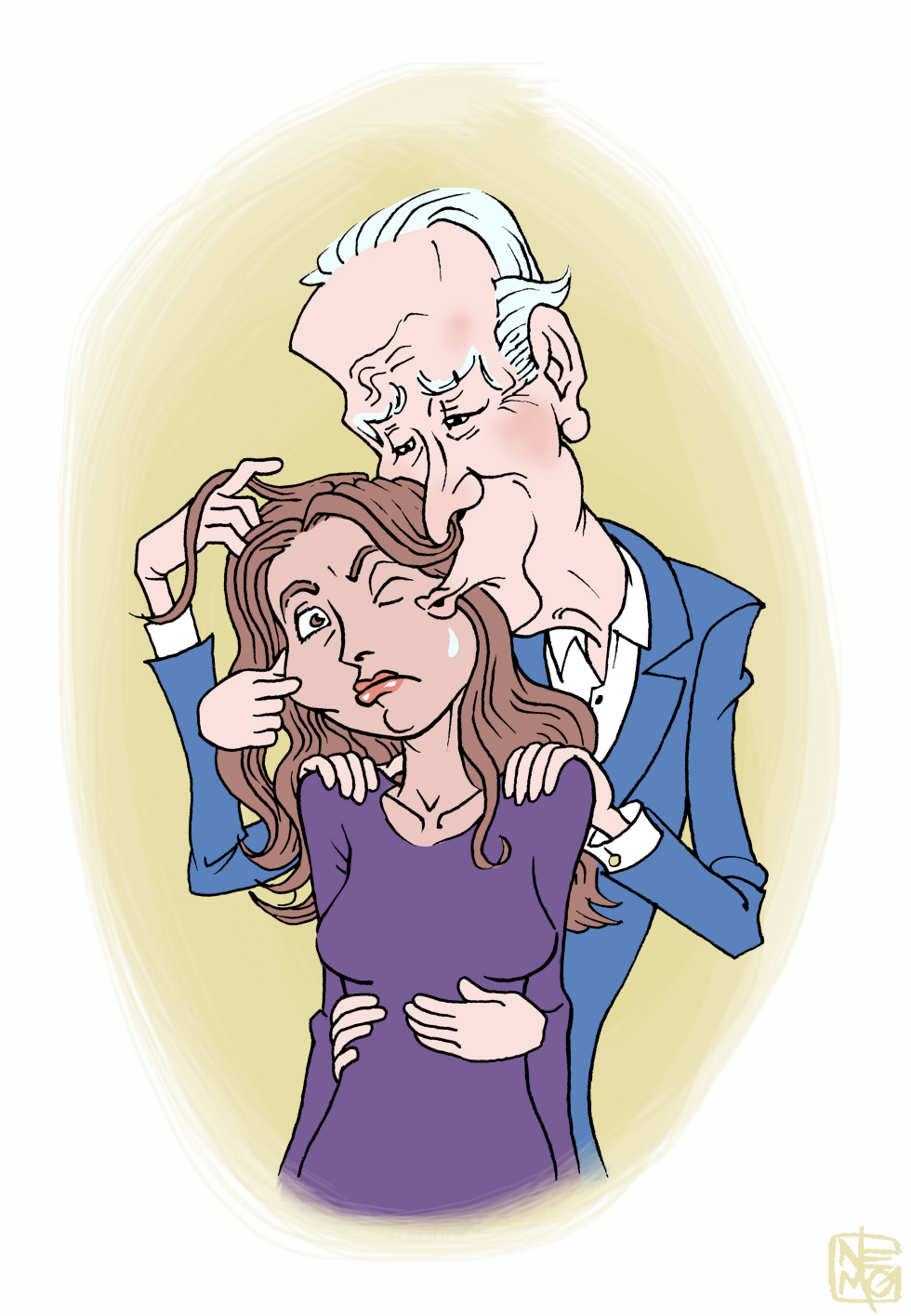 Affectionate Joe Biden