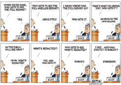AG BARR EXPLAINS WHO GETS TO SEE FULL MUELLER REPORT by R.J. Matson