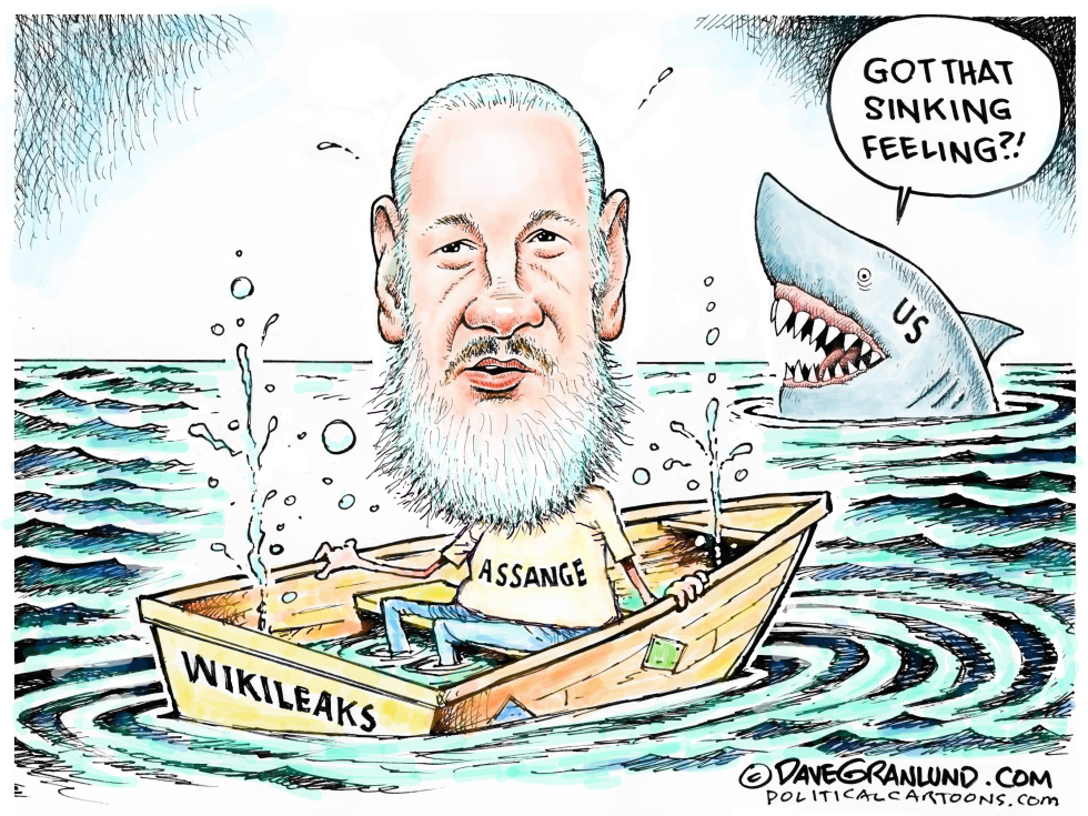  ASSANGE SINKING FEELING by Dave Granlund