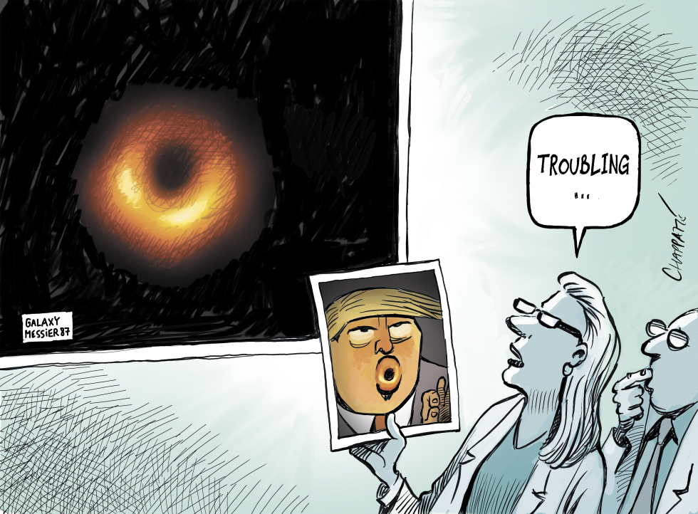  FIRST PICTURE OF A BLACK HOLE by Patrick Chappatte