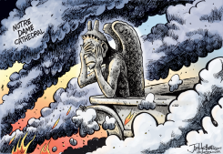 NOTRE DAME FIRE by Joe Heller