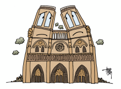 MOURNING NOTREDAME by Arend Van Dam