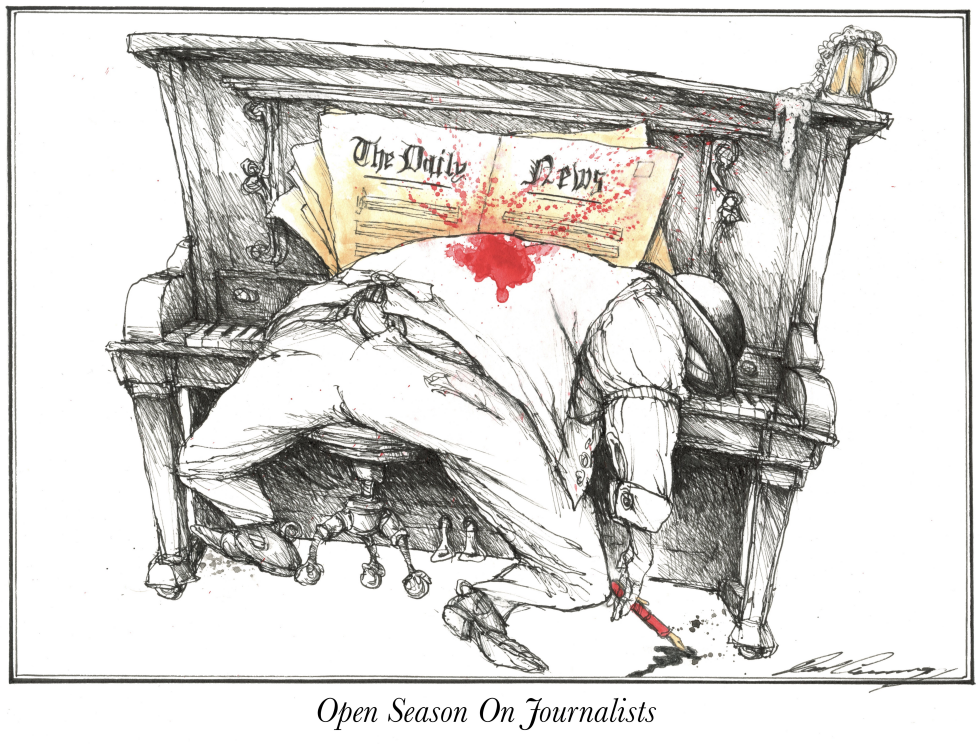  OPEN SEASON ON JOURNALISTS by Dale Cummings