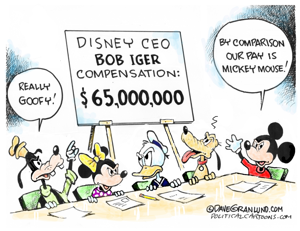  DISNEY CEO PAY by Dave Granlund