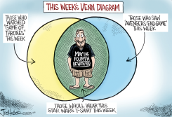 THRONES AND AVENGERS by Joe Heller