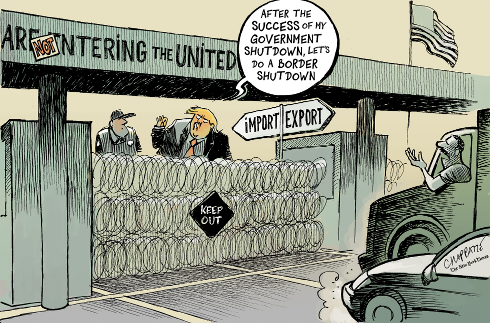  CLOSING THE MEXICO BORDER by Patrick Chappatte