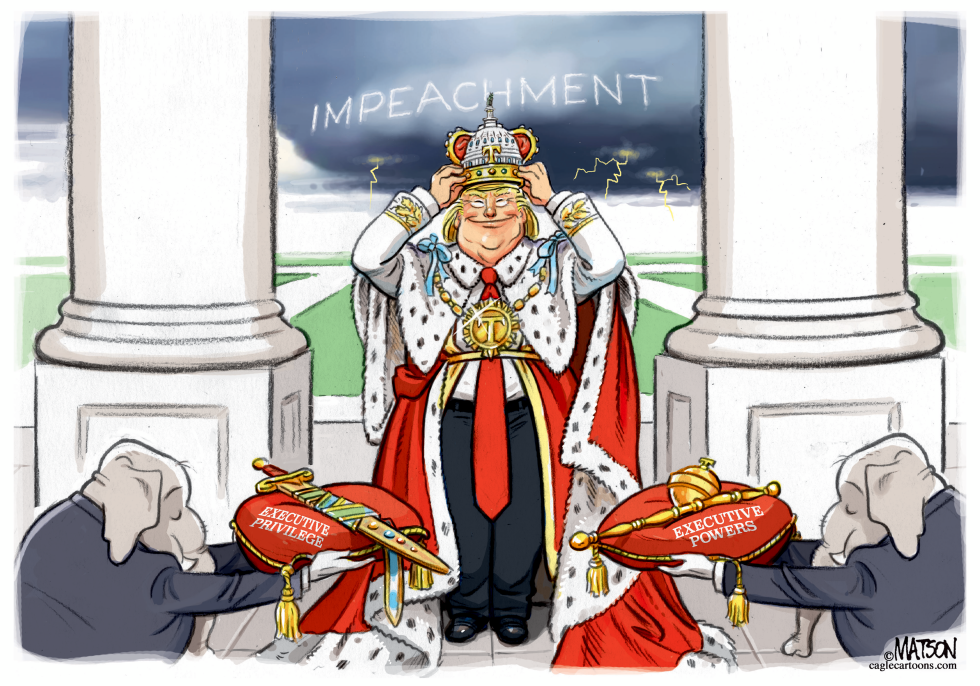  TRUMP CROWNS HIMSELF KING by RJ Matson