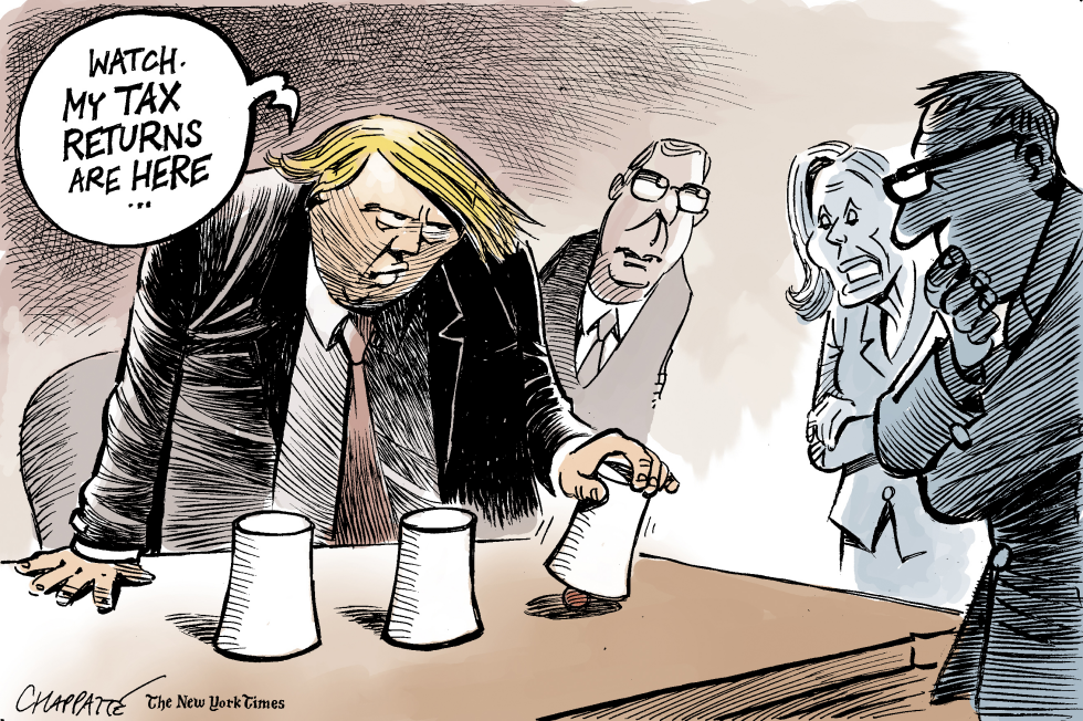  TRUMP AND HIS TAX RETURNS by Patrick Chappatte