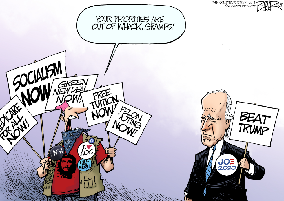  JOE BIDEN PRIORITIES by Nate Beeler