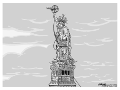 ESTATUA DE LA LIBERTA ESCUCHANDO by R.J. Matson