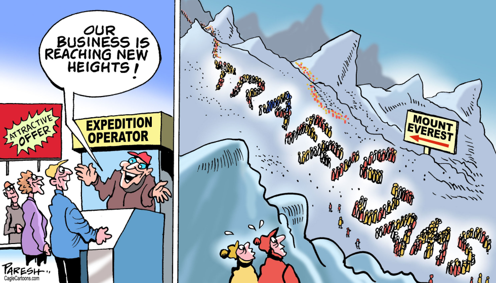 Everest traffic jams