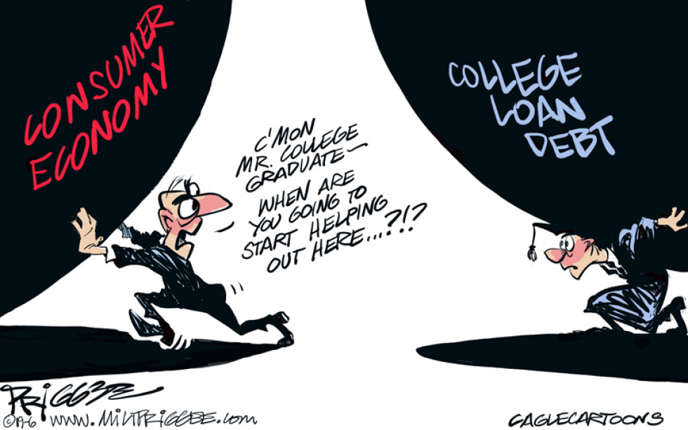  COLLEGE LOANS by Milt Priggee