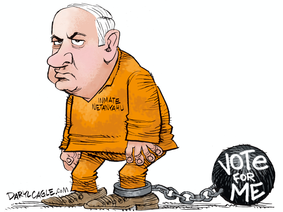  NETANYAHU VOTE FOR ME  by Daryl Cagle