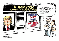 TRUMP WELCOMES FOREIGN DIRT ON OPPONENTS by Jimmy Margulies