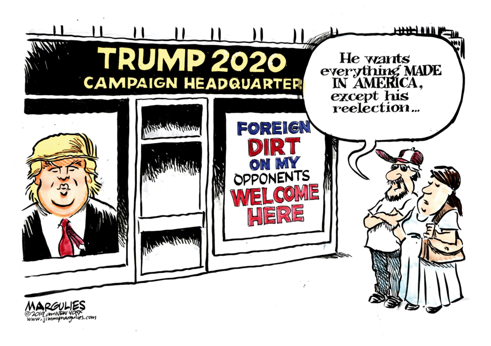 Trump welcomes foreign dirt on opponents