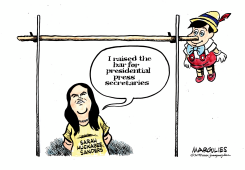SARAH HUCKABEE SANDERS DEPARTS by Jimmy Margulies