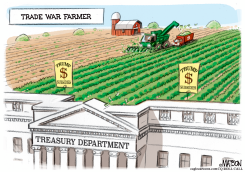 TRADE WAR SUBSIDIES FARMER by R.J. Matson