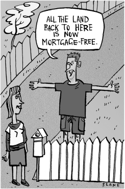 MORTGAGE FREE -BLACK  WHITE by Chris Slane