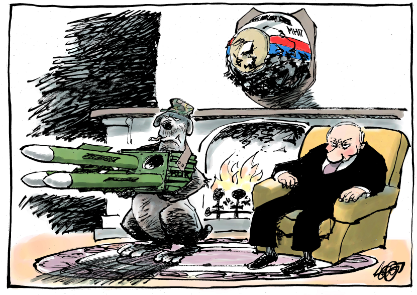 Someone gave him his own missile launcher