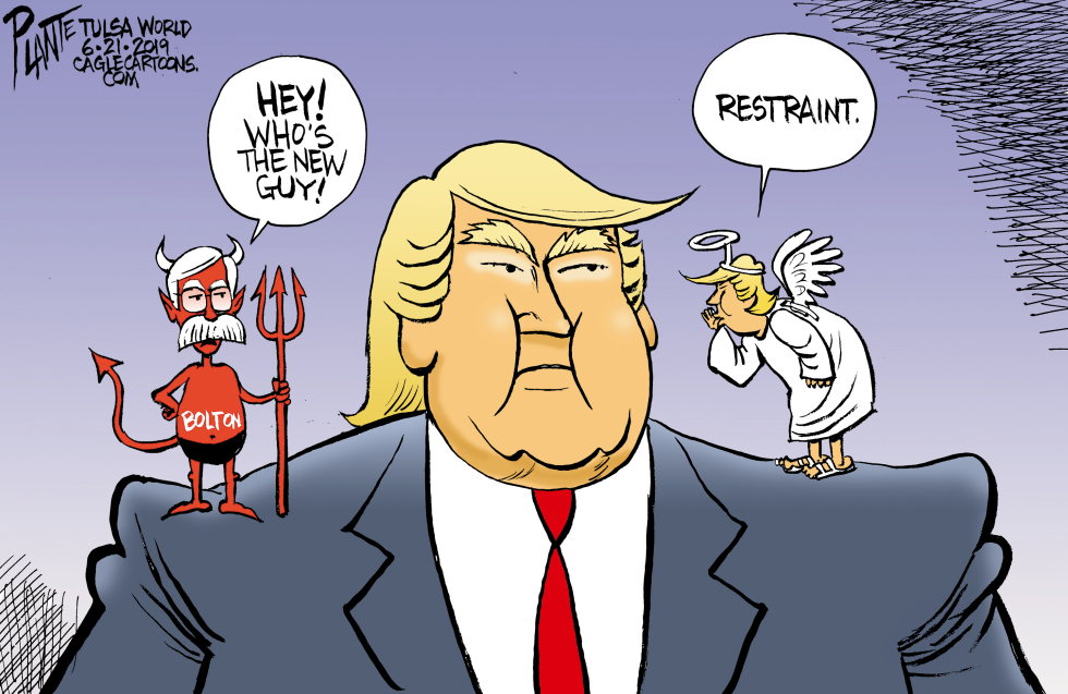 Trump's shoulders