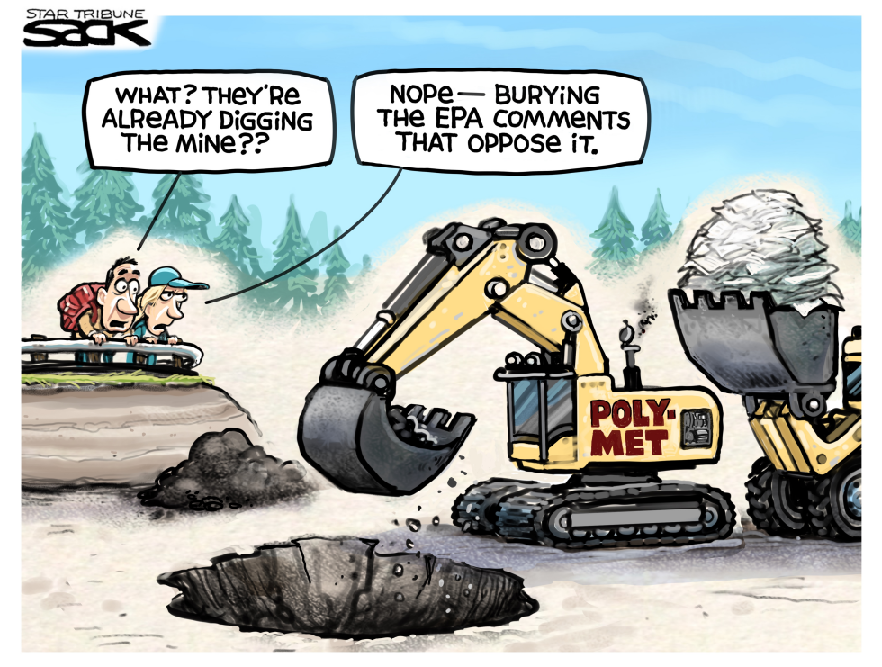  MINING NEAR PROTECTED WILDERNESSLOCAL TOON by Steve Sack