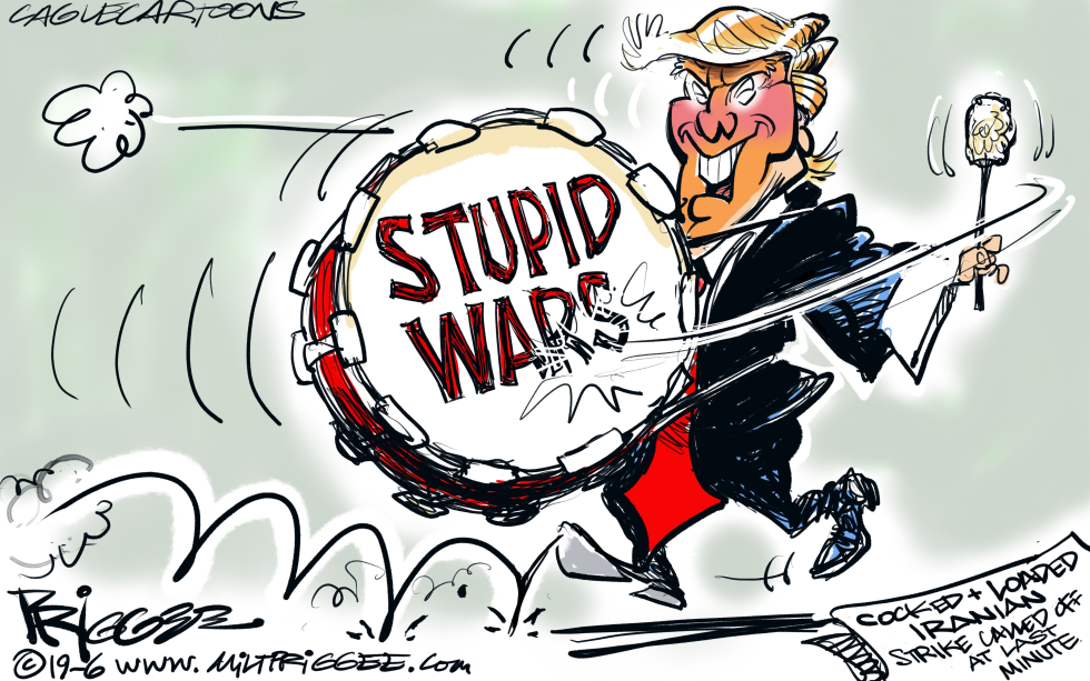  BACK TRACK TRUMP by Milt Priggee