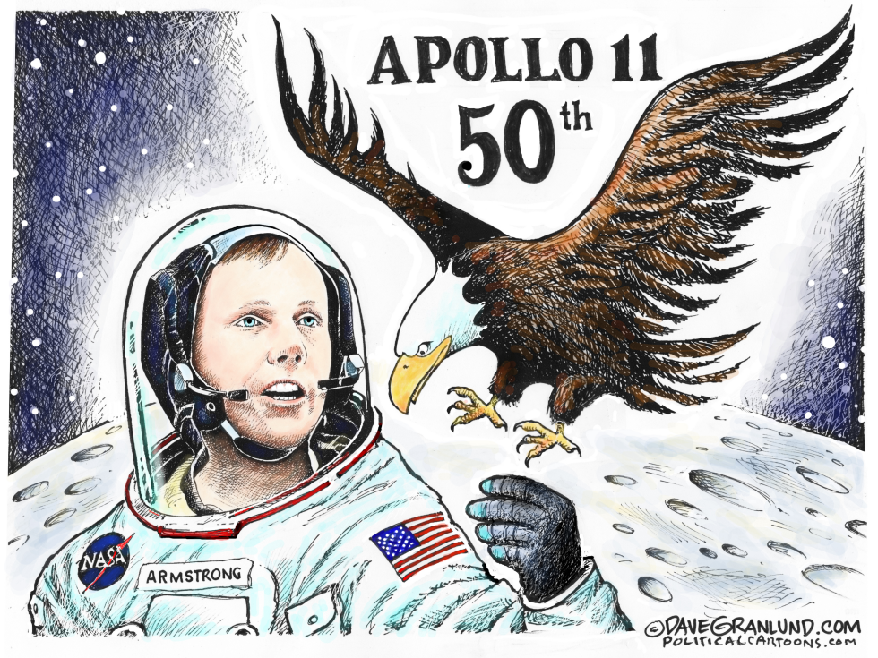  APOLLO 11 TRIBUTE 50TH by Dave Granlund