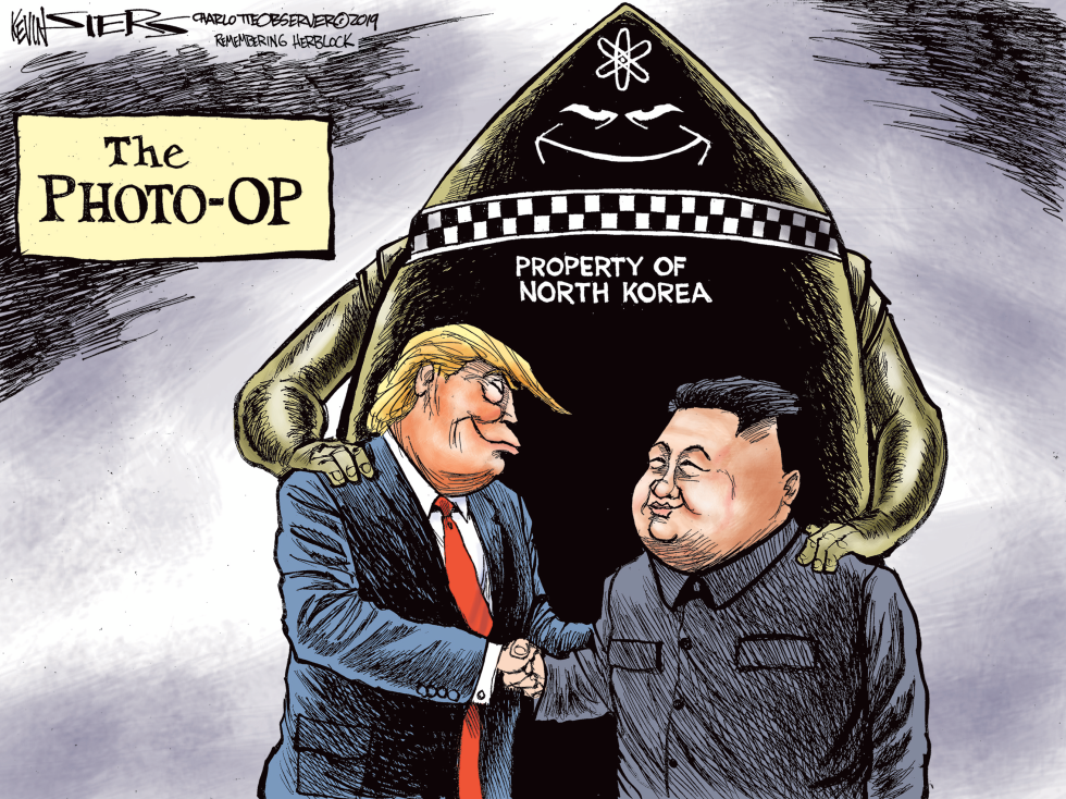  TRUMP AT THE DMZ by Kevin Siers