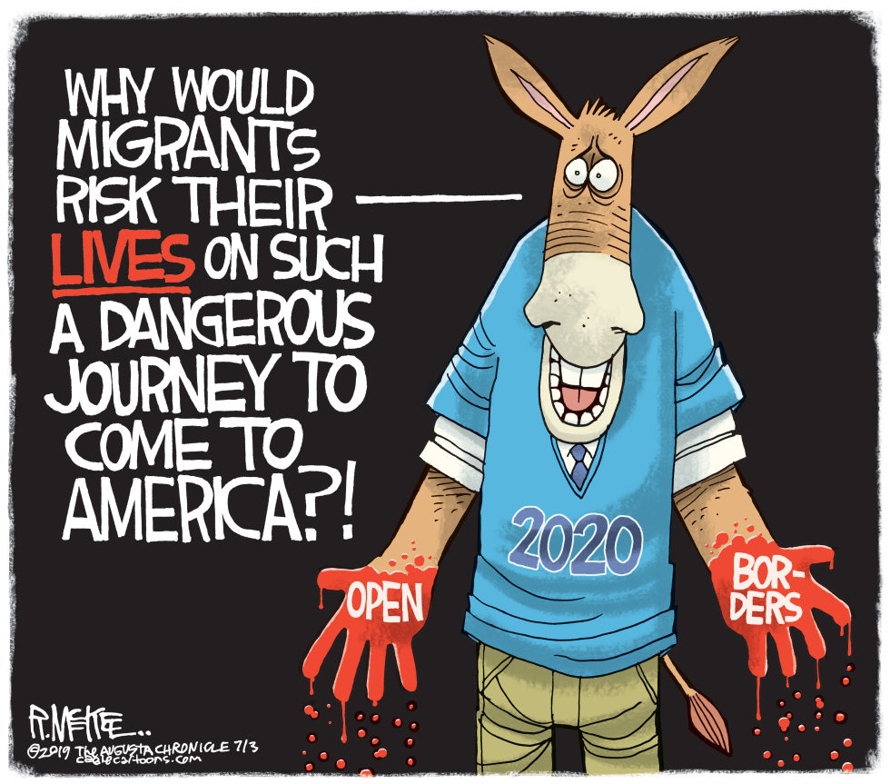  DEMOCRATS OPEN BORDERS by Rick McKee