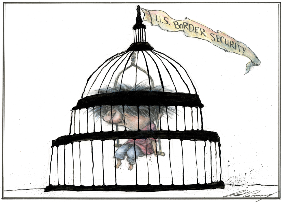  MIGRANT CHILD HELD IN CAPITOL DOME CAGE by Dale Cummings