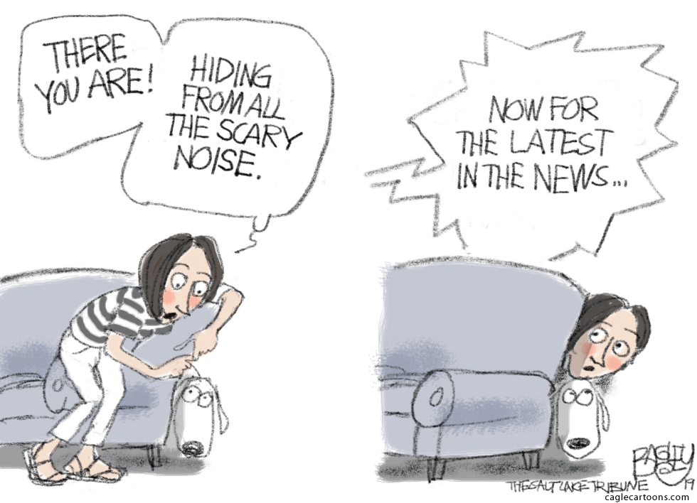  DOGS AND FIREWORKS by Pat Bagley