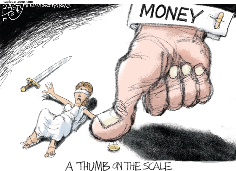  THUMB ON THE SCALE by Pat Bagley