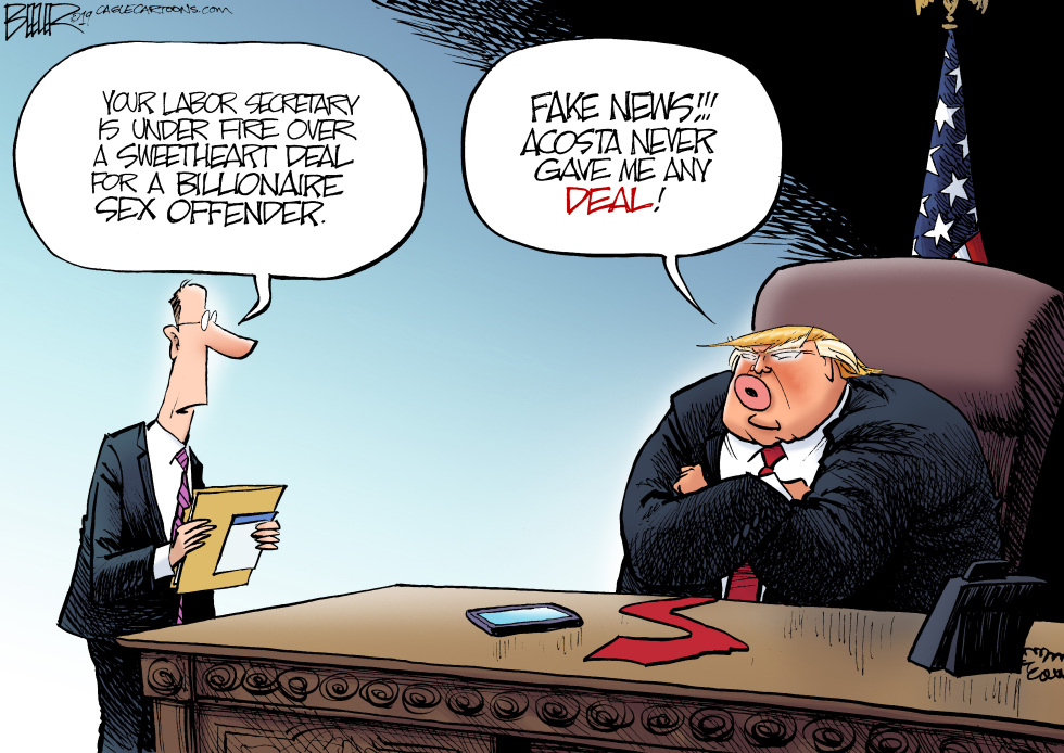  TRUMP AND ACOSTA by Nate Beeler