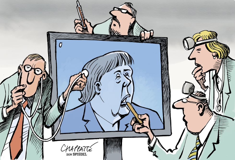  QUESTIONS ABOUT ANGELA MERKEL’S HEALTH by Patrick Chappatte