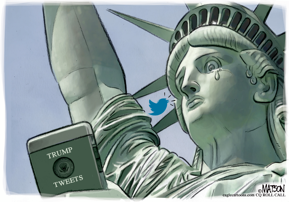 Lady Liberty Reads Racist Trump Tweets