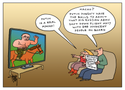 PUTIN NOT MACHO by Arend Van Dam