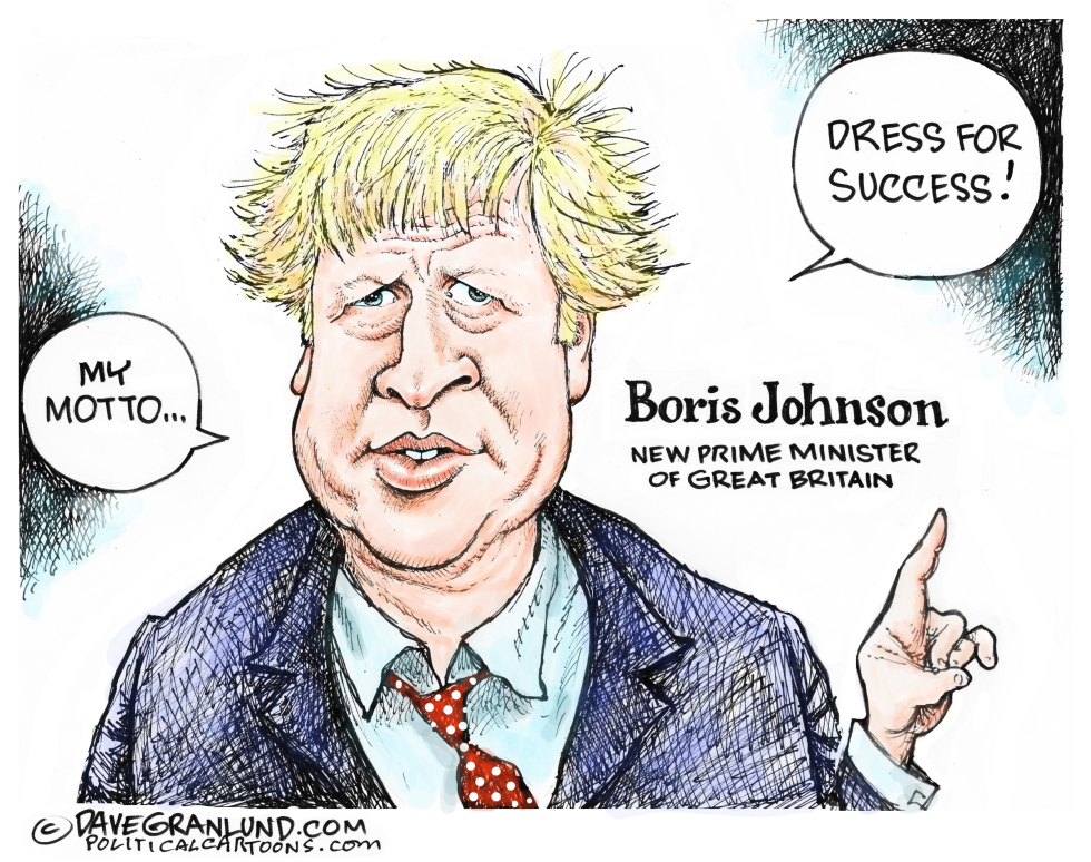  BORIS JOHNSON NEW UK PM by Dave Granlund