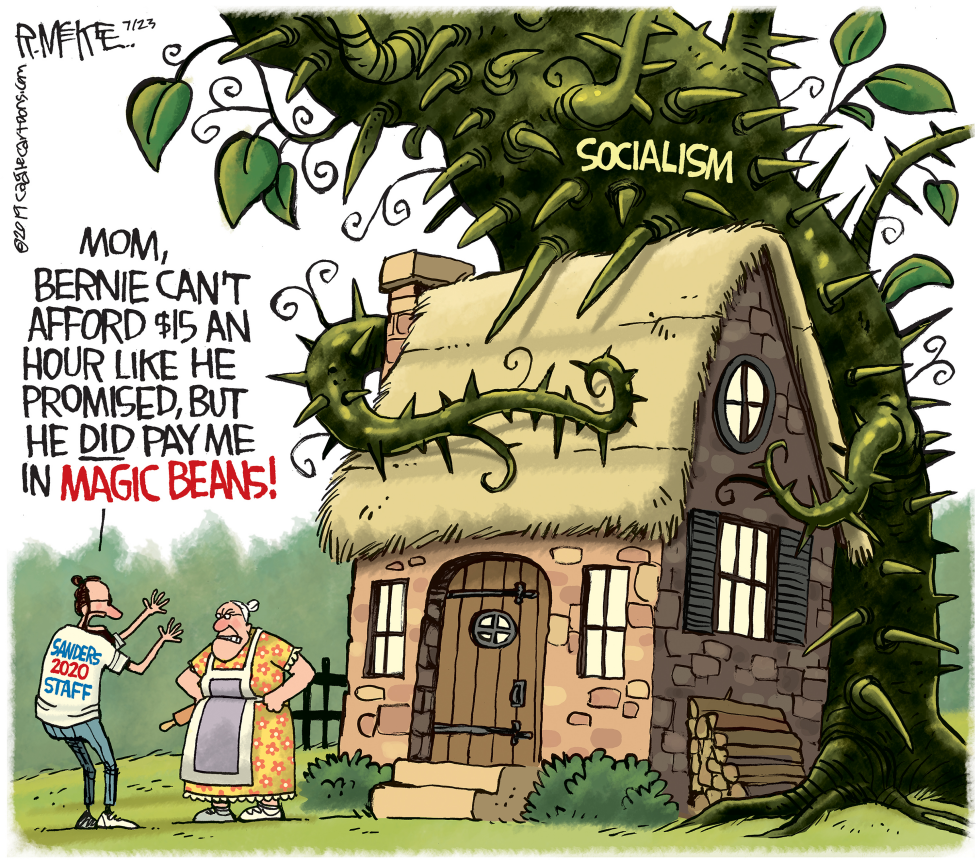  BERNIE MAGIC BEANS by Rick McKee