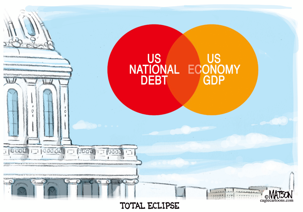  US NATIONAL DEBT IS AS BIG AS GDP by RJ Matson