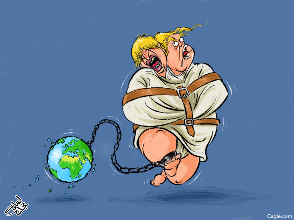  A WORLD RULED BY THE INSANE by Osama Hajjaj