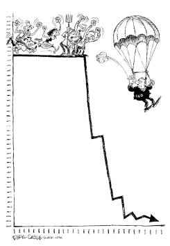CEO GOLDEN PARACHUTE by Daryl Cagle