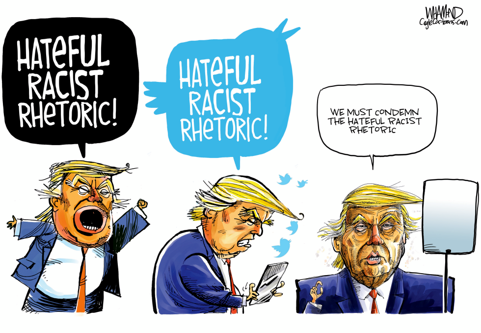  RACIST RHETORIC by Dave Whamond