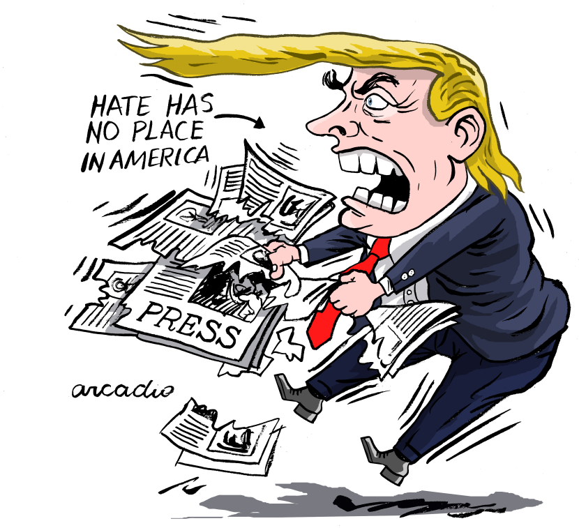 Trump shootings and press